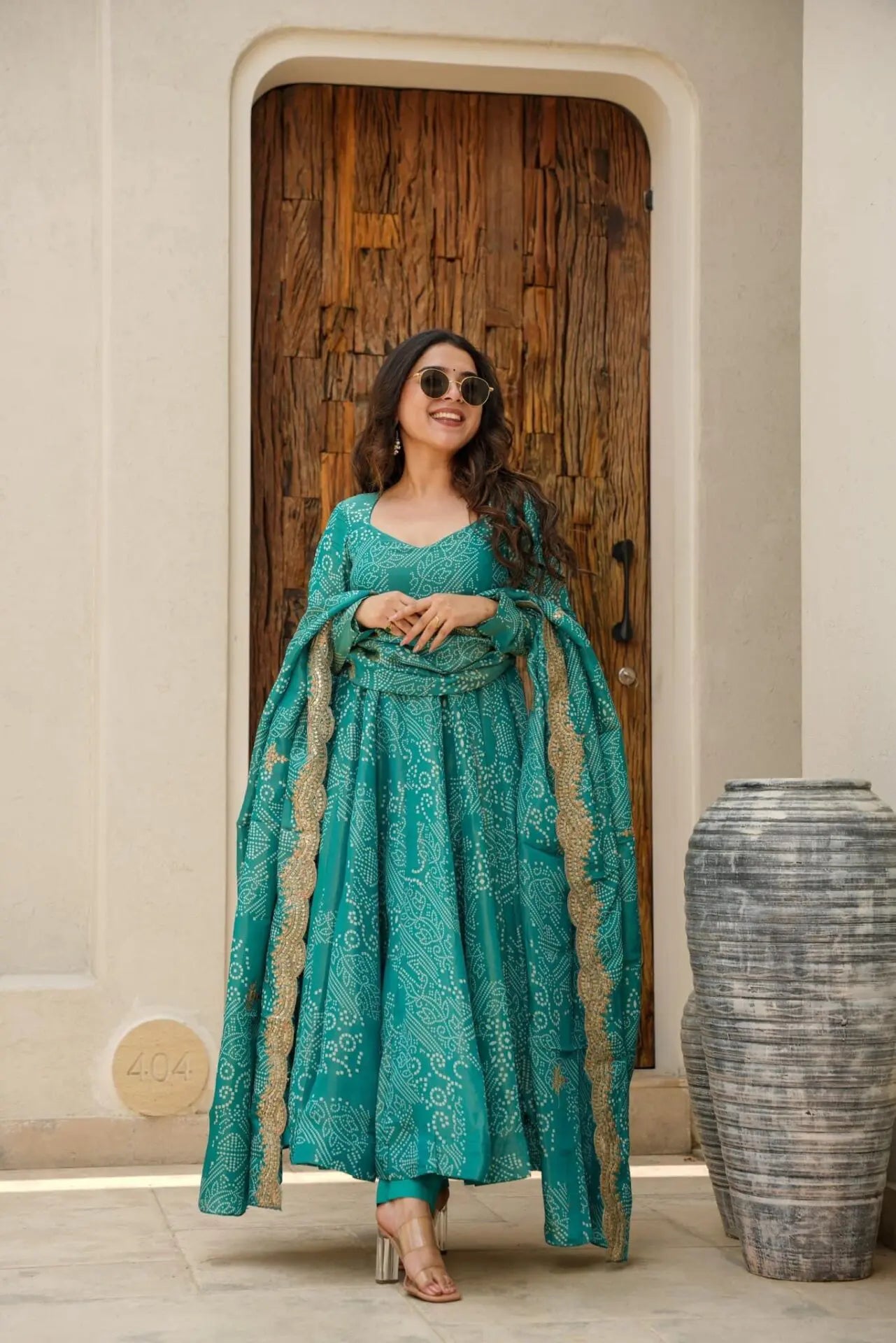 New Green Color Printed Anarkali Suit Set . aaniyaclothing New Green Color Printed Anarkali Suit Set . aaniyaclothing