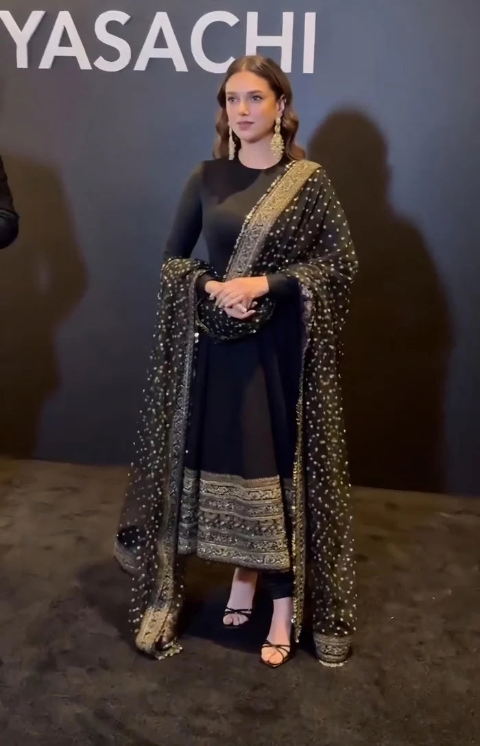 Aditi Premium Black Anarkali Suit Set